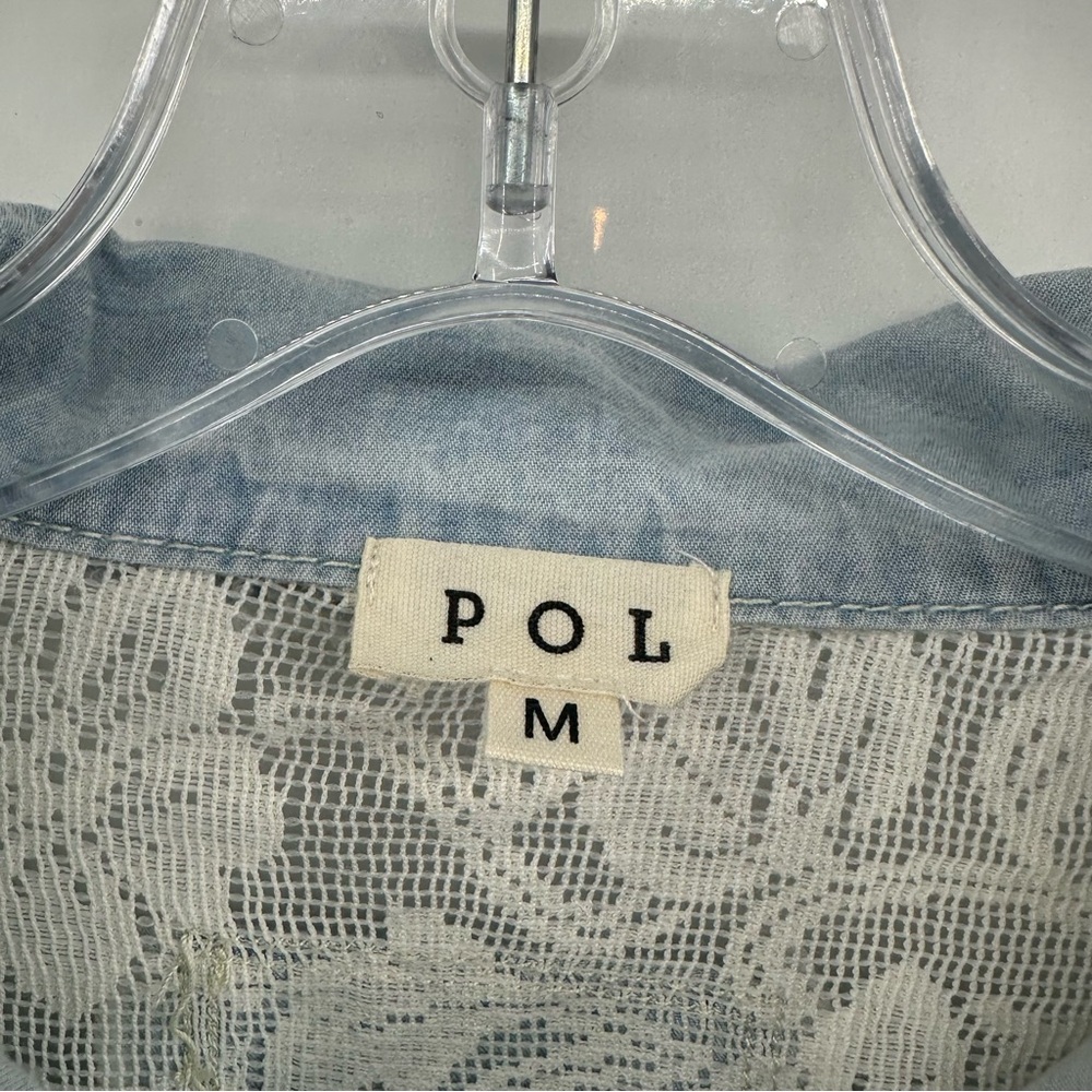 Pol Paisley Patchwork Chambray Button Down Jacket… - image 4